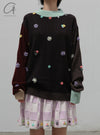 YANYAN KNITS satin turtleneck sweater YYK-YYW23-1731-SH dark gray